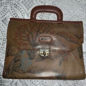 Antique Flower Purse Al Dilyno Brand Vintage Medium-Size Purse/Briefcase